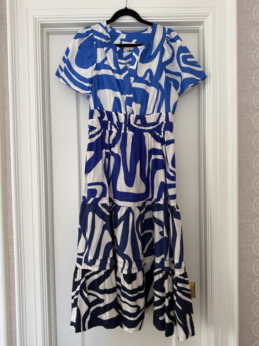 Anthropologie The Somerset Maxi Dress in shades of blue and white - Picture 5 of 7